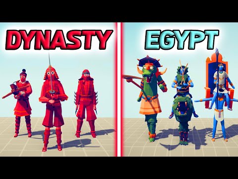 DYNASTY TEAM vs EGYPT TEAM - Totally Accurate Battle Simulator | TABS