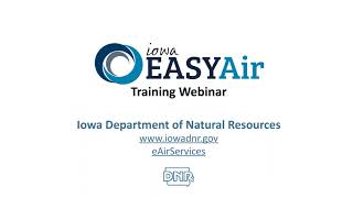EASY Air - Accessing The System (1/8), Iowa DNR