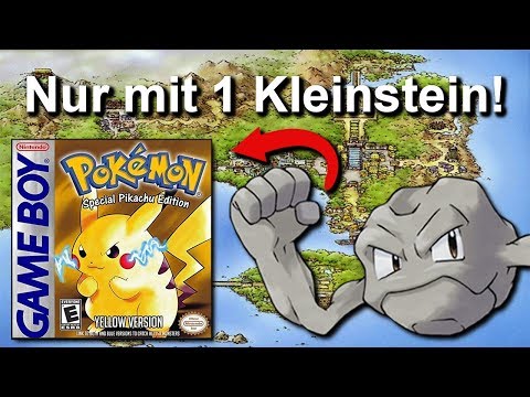Kann man Pokemon Gelb mit NUR einem KLEINSTEIN durchspielen? (+ Keine Items in Kämpfen)