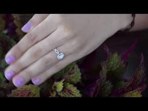 0.74 Ct. Twisted Shank Halo Engagement Ring - TwoBirch TB-ENG-370-WG-E5H