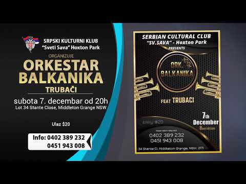 SKK Sveti Sava Hoxton Park NSW - Ork. Balkanika 7. Dec 2019.