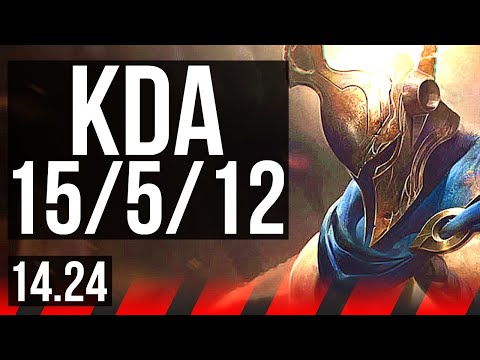 PANTHEON vs NAUTILUS (TOP) | 8 solo kills, 15/5/12, Dominating, 42k DMG | NA Master | 14.24