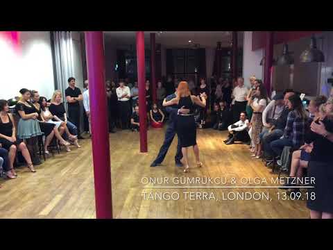 Onur Gümrükcü and Olga Metzner dancing at Tango Terra in London