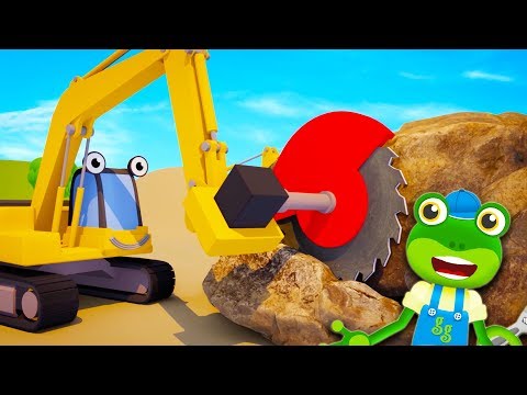 Eric the Excavator Changes Tools - Gecko's Garage | Construction Truck | Educational Videos For Kids