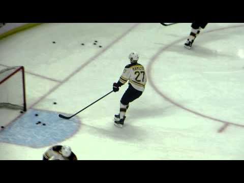 Dougie Hamilton during pre-game warm-up at the Bruins @ Senators hockey game