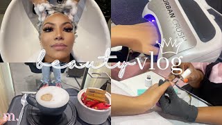 BEAUTY VLOG: GO WITH ME TO GET MY NAILS & HAIR DONE