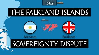 The Falkland Islands (Islas Malvinas) - The conflict between Argentina and the UK on a map