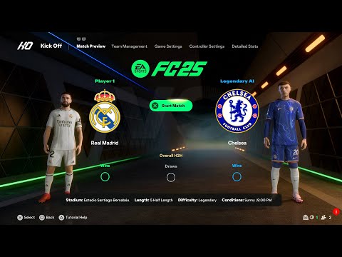 EA Sports FC 25 - Real Madrid Vs Chelsea I Full Gameplay I Legendary Difficulty (PS5)