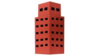 Easy Origami Building - How to Make Origami Paper Building - DIY Origami Paper Building - Craft