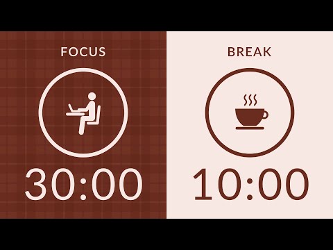 30/10 Pomodoro Timer with Brown Noise 🎧 3-Hour Study with Me for Deep Focus & ADHD ✨