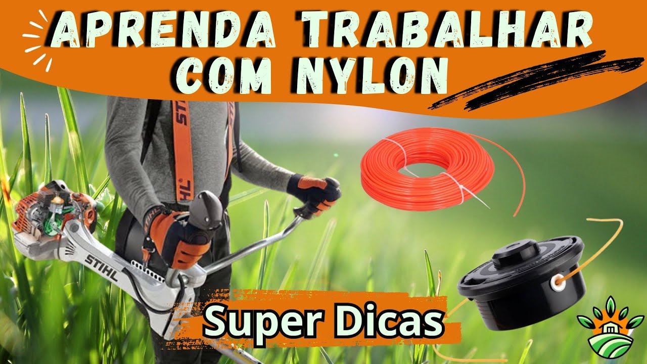 Como trabalhar com ROÇADEIRA no fio de NYLON. Vantagens e desvantagens.
