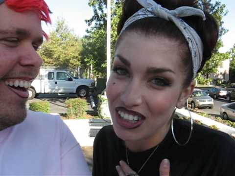 Stevie Ryan as Little Loca - with Perez Hilton (October 2007)