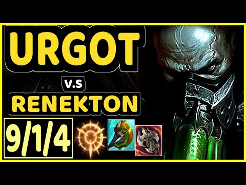 URGOT vs RENEKTON - 9/1/4 KDA TOP GAMEPLAY - BR Ranked GRANDMASTER