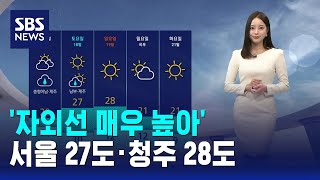 [날씨] '자외선 매우 높아'..서울 27도·청주 28도 / SBS