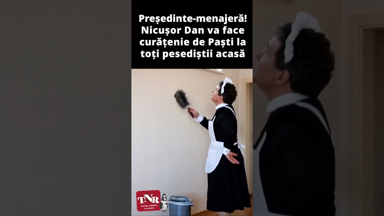 Președinte-menajeră! Nicușor Dan face curățenie de Paști la toți pesediștii acasă