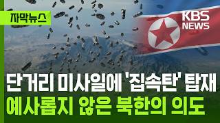 [자막뉴스] 단거리 미사일에 '집속탄' 탑재, 예사롭지 않은 북한의 의도 / KBS 2026.04.12.