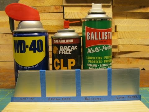 Salt Water Corrosion Comparison WD-40, Break Free CLP, and Ballistol