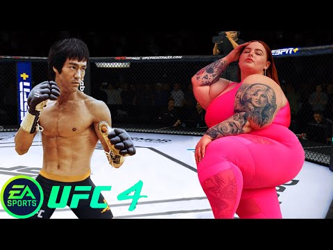 UFC4 Bruce Lee vs Big Lady Burger EA Sports UFC 4 - Epic