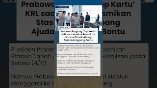 Hendak Resmikan Stasiun Tanah Abang, Prabowo Kebingungan 'Tap Kartu' KRL, Ajudan Sigap Bantu