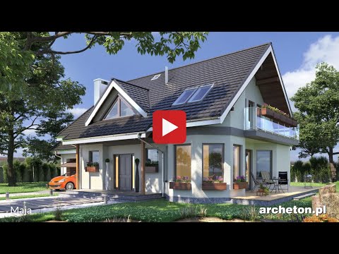 Projekt domu Maja - archeton.pl - z użytkowym poddaszem 193,3 m2