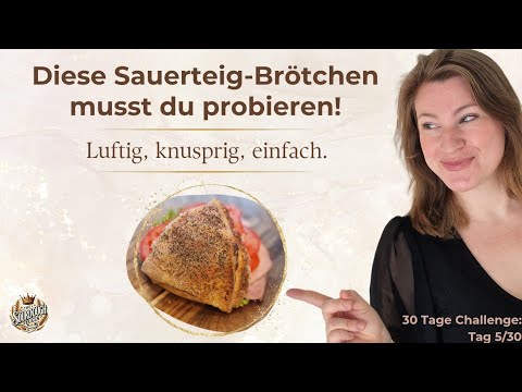 Die besten Sauerteig-Brötchen – ohne Kneten & super einfach! 😍