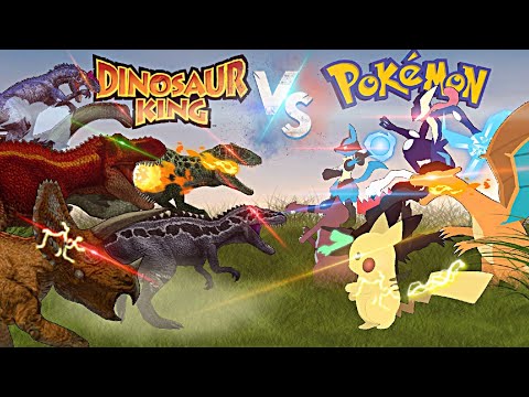 Pokemon vs dinosaur king animation