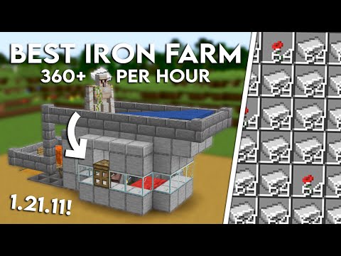 BEST MINECRAFT 1.21.11 IRON FARM TUTORIAL - New Design, Easy, Efficient — Minecraft farm tutorial thumbnail