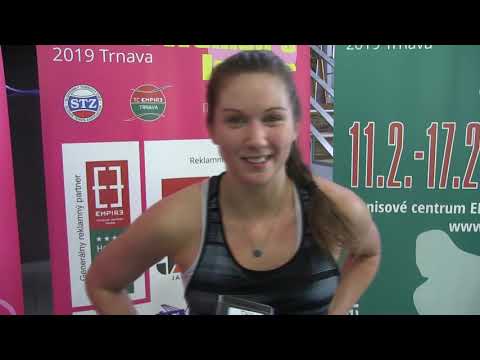 Michaela Hončová po vítězství ve finále kvalifikace ITF Trnava 2019 6. ročník
