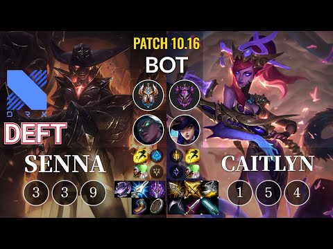 DRX Deft Senna vs Caitlyn Bot - KR Patch 10.16