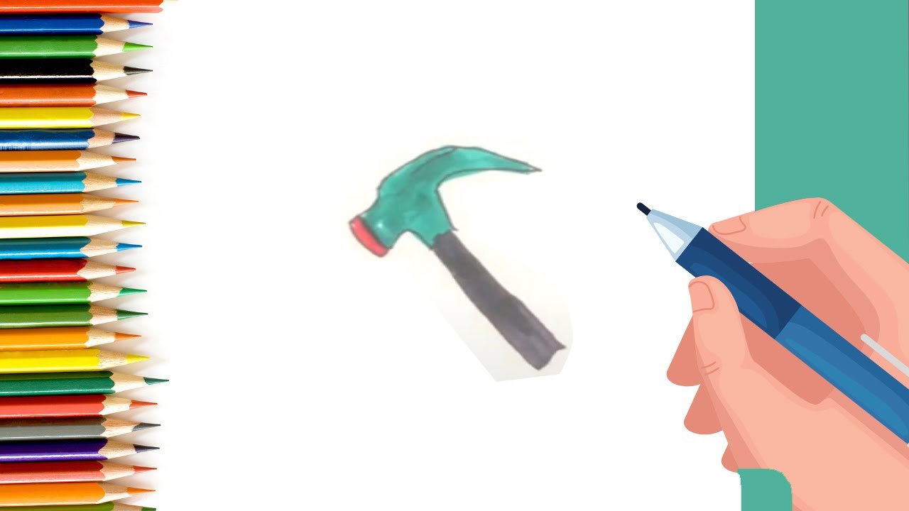 How to Draw easy Thor's hammer step by step for Kids   #shorts