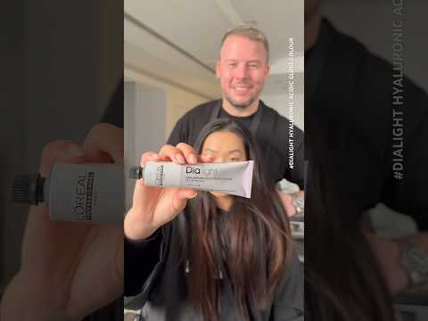 NEW #Dialight Hyaluronic acidic gloss colour with Robert Eaton - How to create a glossy brunette