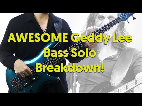 Awesome Geddy Lee Bass Solo Lesson - La Villa Strangiato