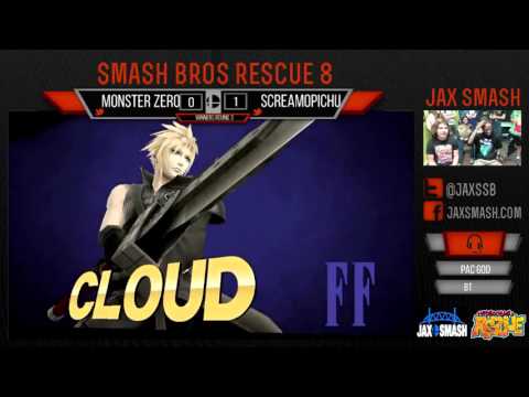 Jax Smash Weekly 4/14/16 - Monster Zero(Bayo,Kirby) Vs. ScreamoPichu(Cloud) LR5