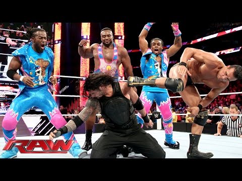 Roman Reigns competes in a  "One vs. All" Match: Raw, January 11, 2016