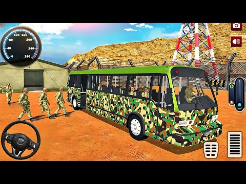 Army Soldier Bus Driving Simulator - Offroad US Transport Duty Driver - Android GamePlay