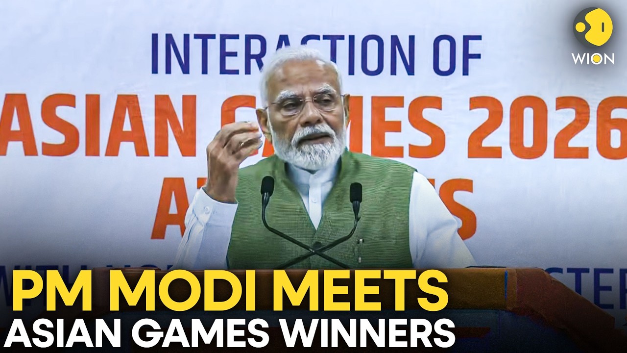 LIVE: PM Modi Interacts with Indian Contingent that Participated in Asian Games 2026 | WION