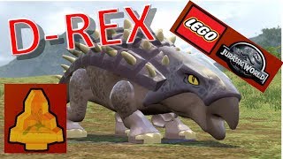 D-Rex. Lego Jurassic World The Game. How to unlock ANKYLOSAURUS