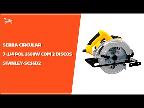 Serra Circular 7-1/4 Pol  1600W  com 2 Discos  - Video