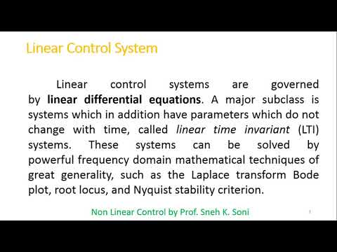 Introduction to Nonlinear Control System
