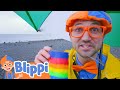 Blippi Explores Weather Wonders Rain Sun Snow Blippi Educational Videos For Kids