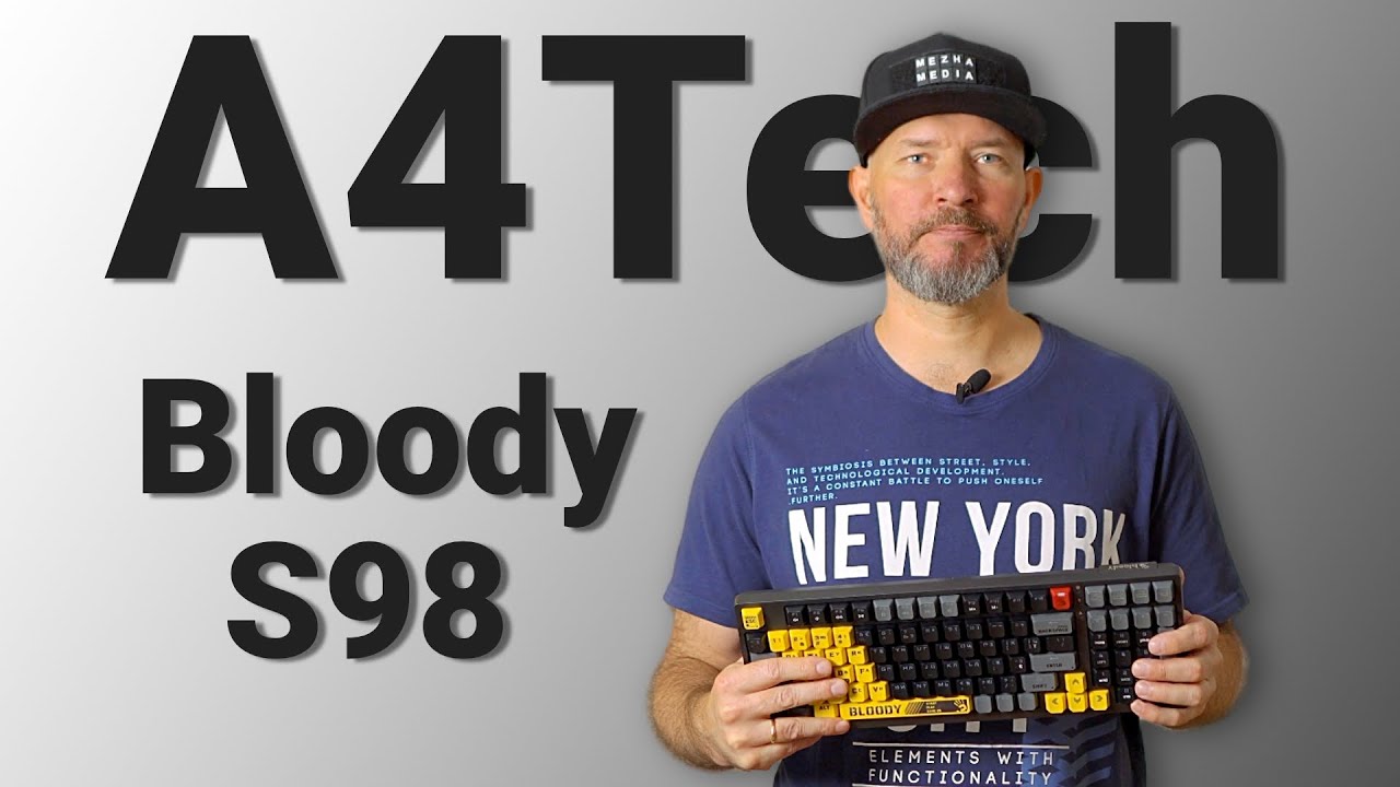 Механічна клавіатура A4Tech Bloody S98, червоні світчі, RGB підсвічування клавіш, USB, чорно-жовтий