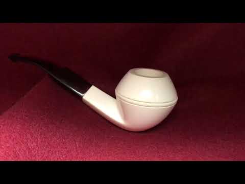 *SOLD* Meerschaum Smooth Bulldog Pipe at MilanTobacco.com (Turn on Closed Captions [CC])