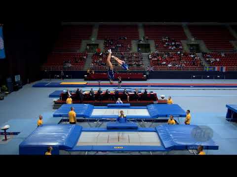 Ukraine 1 (UKR) W - 2017 Trampoline Worlds, Sofia (BUL) - Qualification Synchro R2