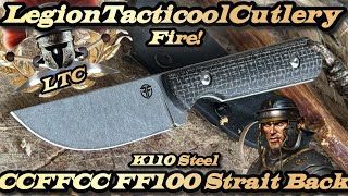 CCFFCC FF100 Straight Back EDC/Belt Knife in K110 Steel