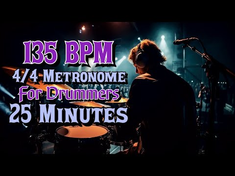 135 BPM Metronome Click Track for Drummers | 25 Minutes