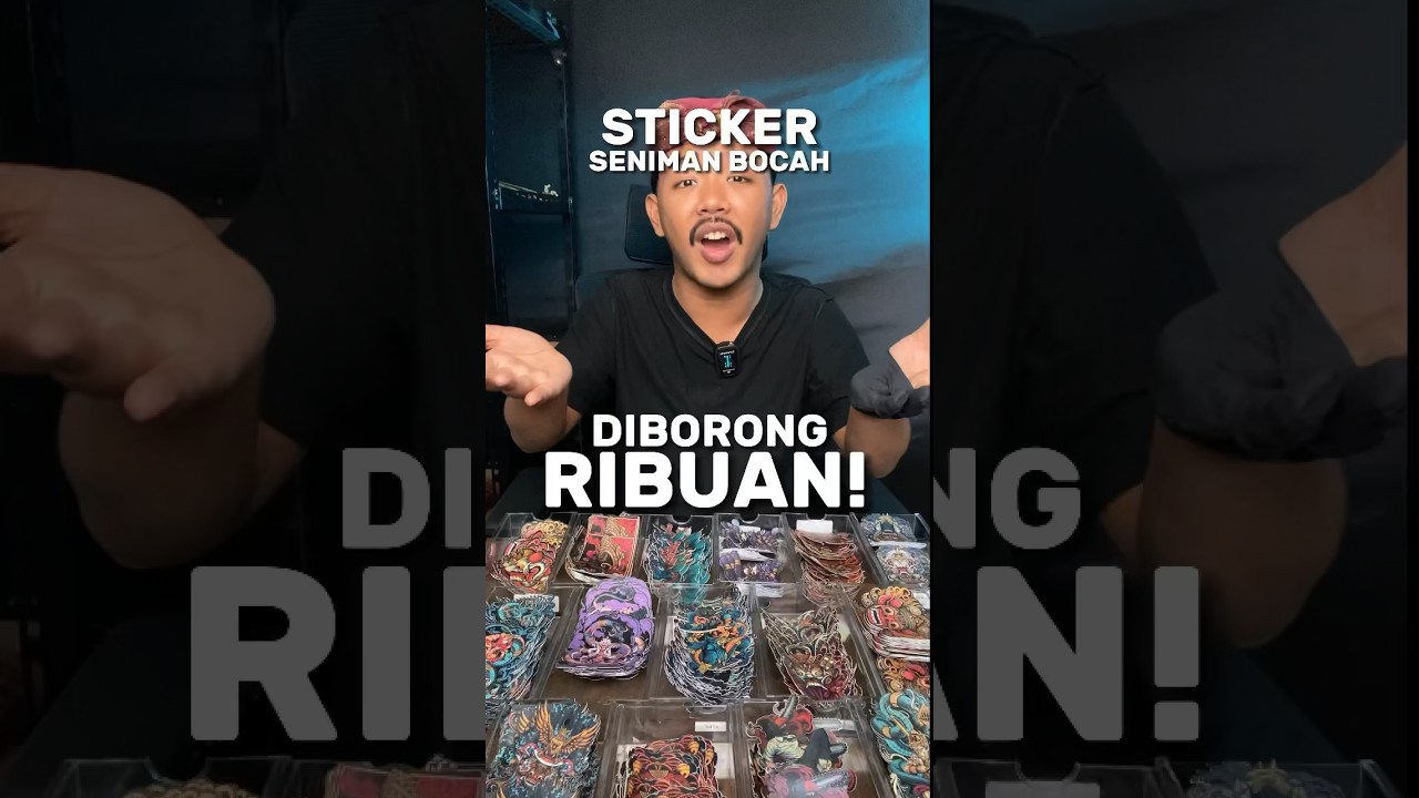PARAH!!! STIKER SENIMAN BOCAH DIBORONG??? #stiker #stikercutting #shopee #design #versibali #bali