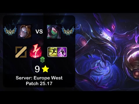 Orianna Mid vs Akali - EUW Challenger - Patch 25.17