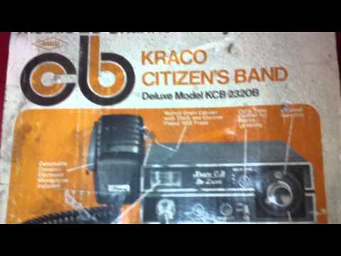 The old 23 channel Kraco CB radio and tool box