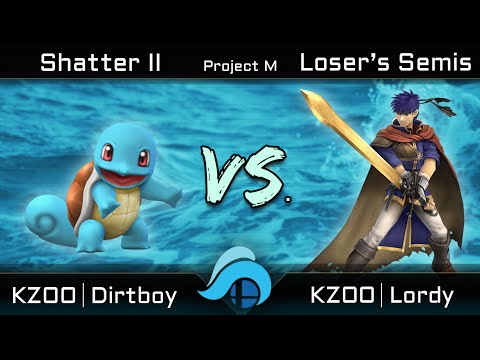 Shatter II Project M 3.6 Loser's Semis - KZOO | Dirtboy (Squirtle) vs. KZOO | Lordy (Ike)