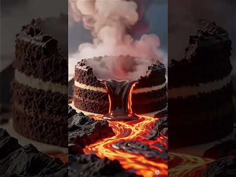 Video Generate A cinematic hyper realistic volcano erupting at dusk  Glowing